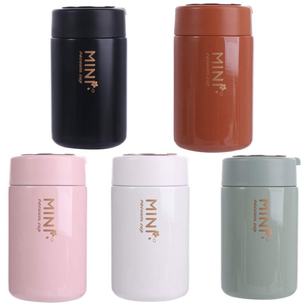 Flower Mini Thermos Cup Stainless Steel Leak Proof Portable Vacuum Flask Keeps Cold and Heat Portable Thermal Water Bottle