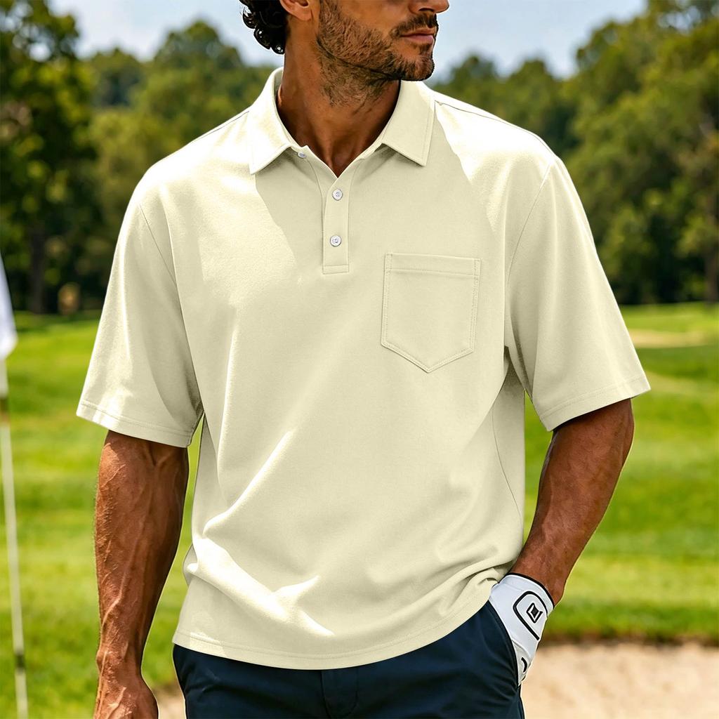 Men's Casual Short Sleeve Button Down Shirt Lightweight Breathable Summer