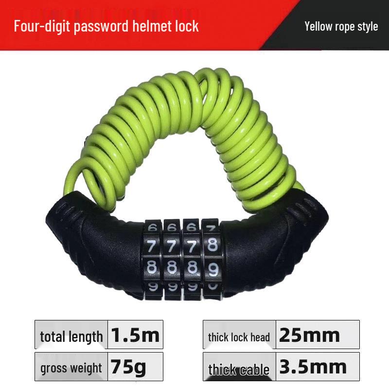 Universal Electric Vehicle Helmet Lock with Key Hook for Motorcycle Safety