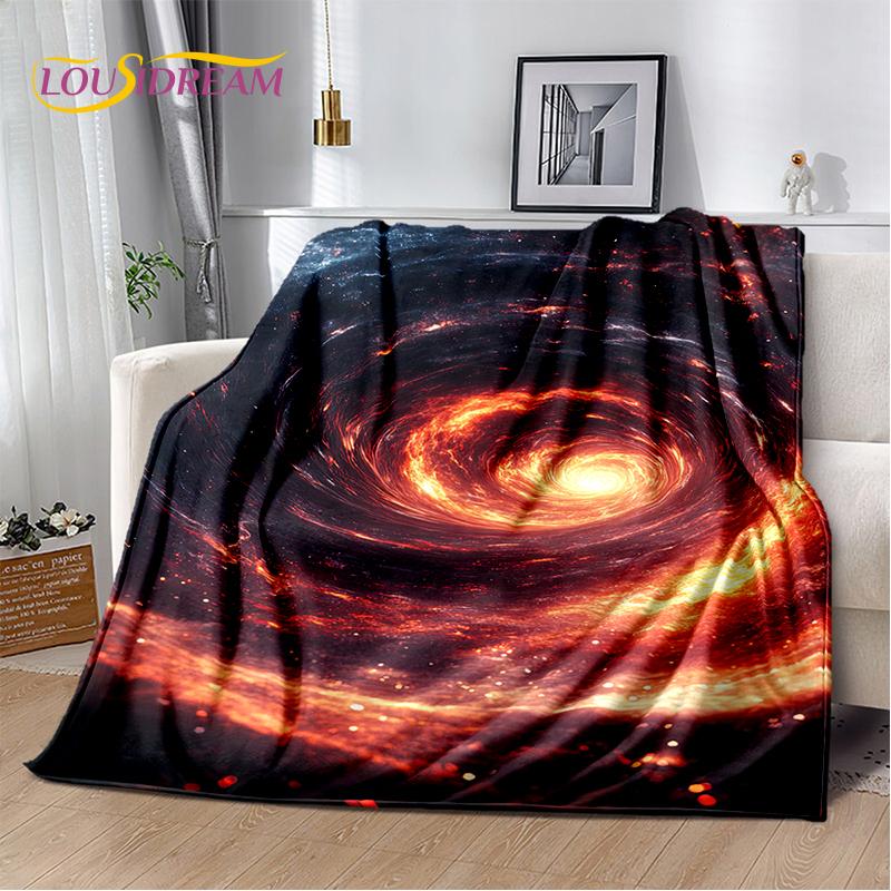 Universe Space Stars Black Hole Galaxy Earth Milky Way Soft Blanket,Soft Throw Blanket for Home Bedroom Bed Sofa Cover Kid Gift