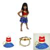 Stretch Cotton Wonder Woman Dress With Bow Accent For Toddlers