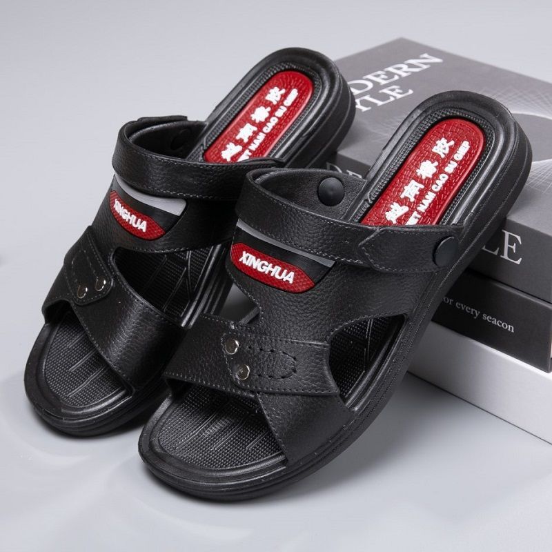 

Бесплатная доставка вьетнамские резиновые мужские сандалии и шлепанцы, два способа ношения, летние мужские мокасины на толстой подошве, нескользящие пляжные туфли 45 yards is one size smaller. чёрный