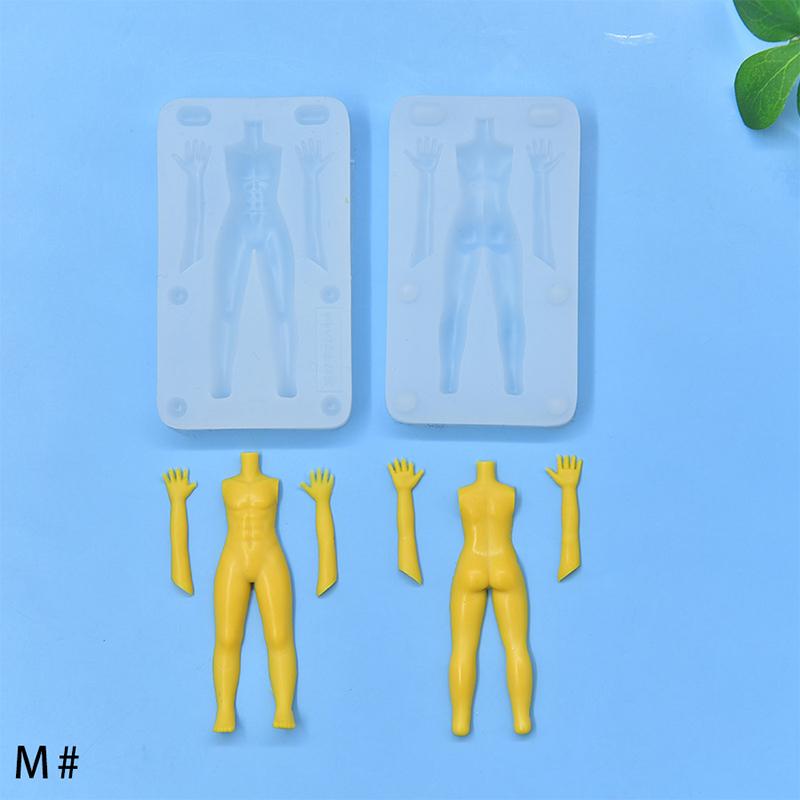 1 Set Polymer Clay Male Doll Body Torso Silicone Mold Fondant/Resin Clay Diy Doll Sculpture Modeling Tool