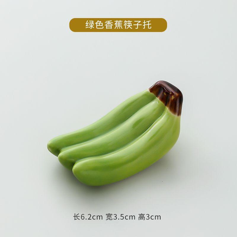 Japanese Style Cute Cartoon Fruit Ceramic Household Chopstick Rack Tableware Storage Rack Dining Table Decor Kitchen Accessories