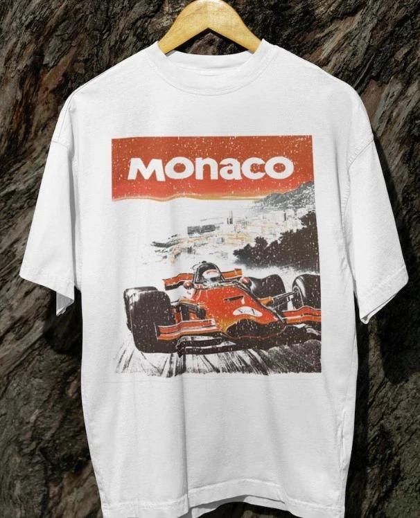 

Monaco Racing Shirt Retro Racecar t-shirt vintage monaco tshirt race day shirts S