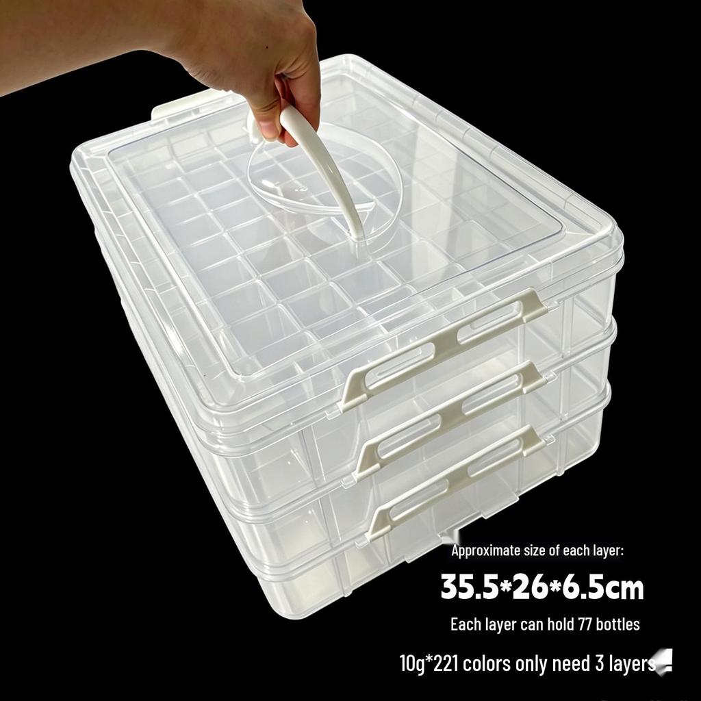 10g Strassstein-Perlen-Aufbewahrungsbox für Diamond Painting – Runder & Eckiger Perlen-Organizer