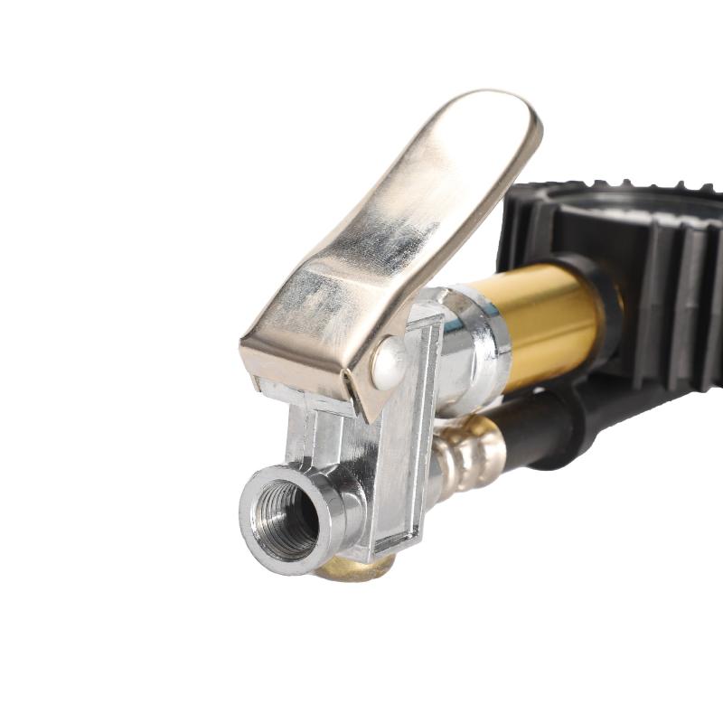 Tire Air Inflator with Easy-to-Read Pressure Meter Soft Rubber Hose Compressor Tool for Car Truck Off-Road Emergency Repair
