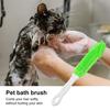 Yousheng štětec na koupání pro domácí mazlíčky s dlouhou rukojetí z měkkých gumových štětin Pohodlná masážní kartáč na péči o zvířata