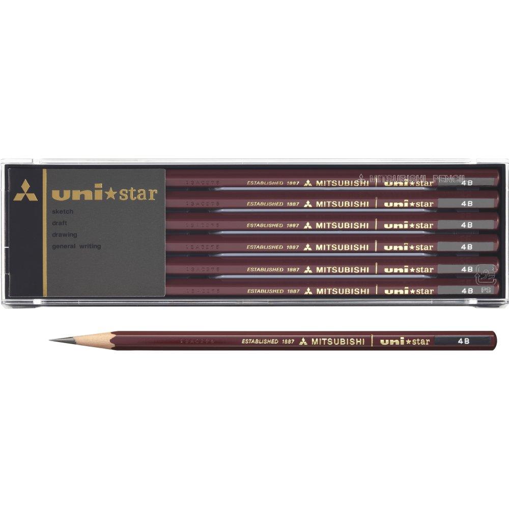 Карандаш Mitsubishi Pencil Unistar Шестигранный 4B US4B