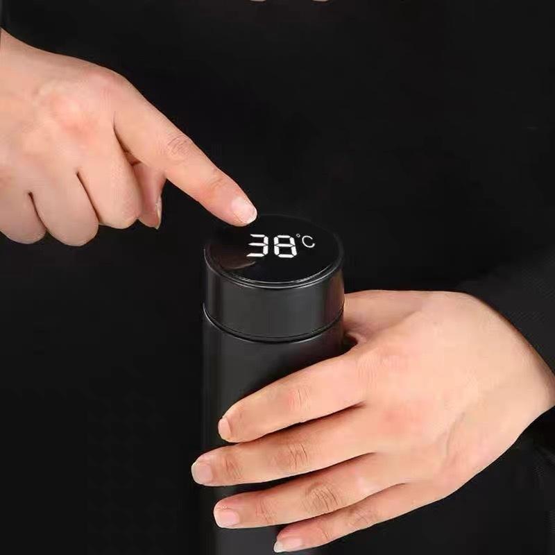 500ml Tea Infuser Thermoses Water Bottle Portable Travel Mug with Smart LCD Touch Screen Keep Hot Or Cold Coffeeware