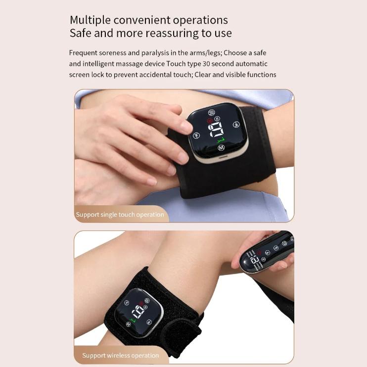 Masseur de poignet électrique multifonction, bracelet de vibration articulaire, pétrissage, compresse chaude, instrument de physiothérapie méridien