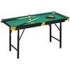 Table de billard, pliable, réglable en hauteur, incl. Triangle/2 Queues/16 Billes, Vert