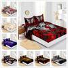 Four-Piece Mattress Digital Printing Mattress Protective Cover Bedding Skull Kit