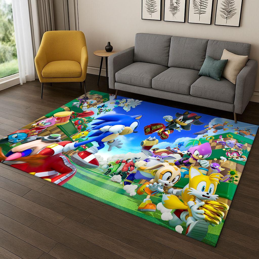 

Класичний килим-килимок з мультяшним їжачком S-Sonic для спальні, вітальні, дивана, домашнього декору, дитячої зони, протиковзкий килимок для підлоги, подарунок 40x60cm