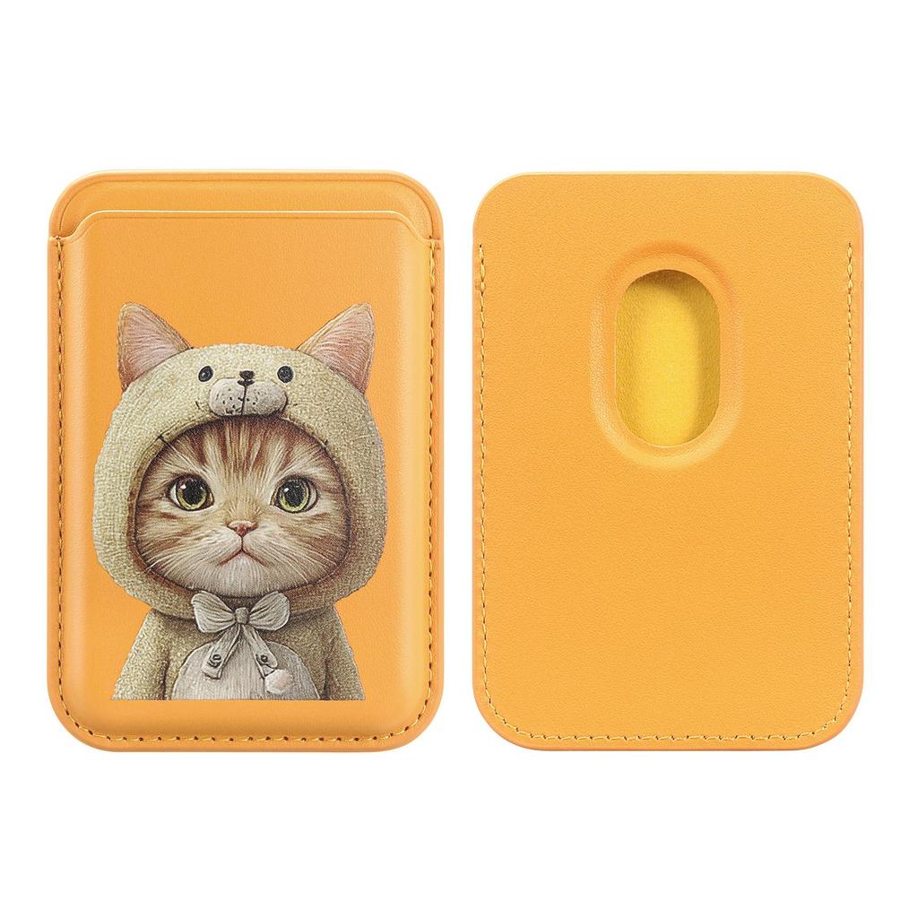 MagSafe Compatible Magnetic Leather Card Holder for iPhone 17/17 Pro