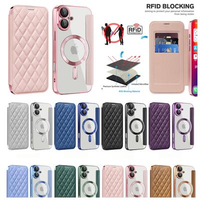 For iPhone 11 12 13 14 15 16 series.Yadun Small Fragrance Leather Case-RFID-Blocking Card Slots&Wireless Charging Supported