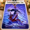 Flannel BlanketMiraculous Ladybug Custom Name Text Personalized Soft Warm Throw Blanket Home Decor Gift
