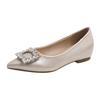 2025 autumn new French pointed rhinestone inner height increase bride bridesmaid single shoes women's skirt temperament versatile not tired feet