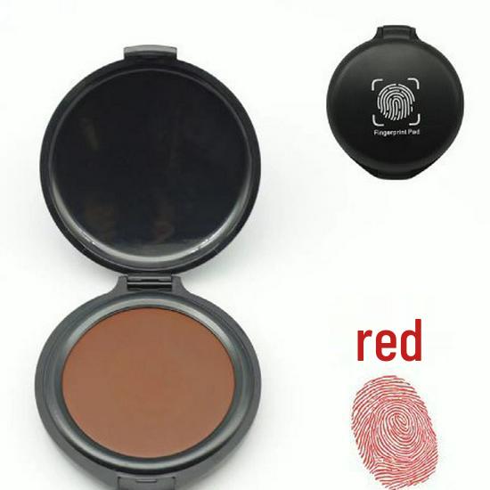 Portable Quick-Drying Red Ink Fingerprint Pad - Safe, Easy To Wipe, Small Size
