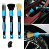 Auto Detailing Brushes 3 Piece Set For Complete Cleaning Car Ducts Crevices And Disks Constructed Of Strong Plastic With Color Ciphered Pulls
