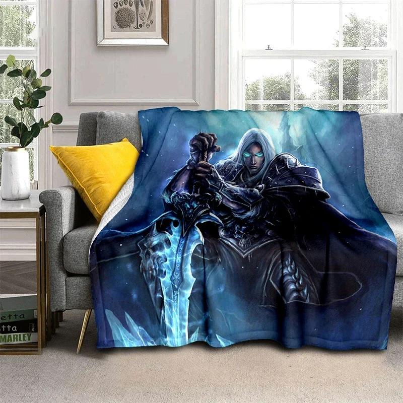 3D World Warcraft Super Burning Beauty Printed Blanket Creativity Super Soft Flannel Is Suitable For Sofa Or Bed Yoga Blanket