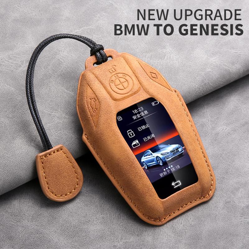 Suede Leather Car Smart Key Case Fob Cover Shell For BMW 3 5 7 Series G11 G12 G30 G31 G32 i8 I12 I15 G01 X3 G02 X4 G05 X5 G07 X7 WC5