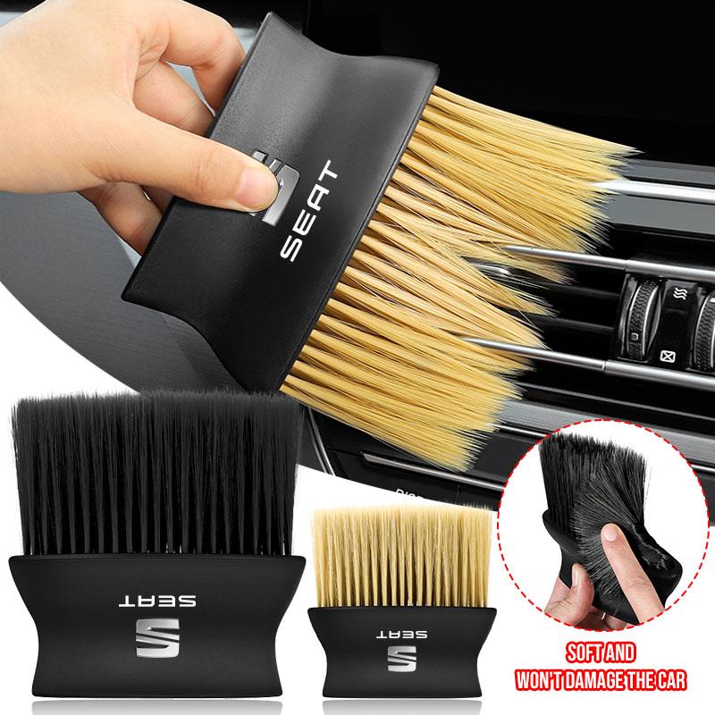Car Interior Cleaning Soft Brush Dashboard Air Conditioner Outlet Detail Brush For SEAT Leon 5f Ibiza 6l 6j Leon 1p Altea Xl Leon