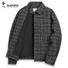 Dance with Wolves Men's Plaid Wool Blend Lapel Jacket