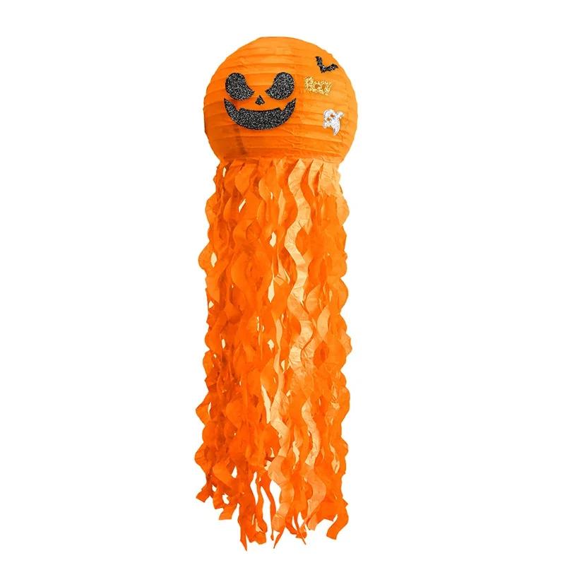 Halloween Jellyfish Pumpkin Paper Lantern DIY Ghost Party Pumpkin Bat Trick Or Treat Home Shop Decor Happy Halloween Day