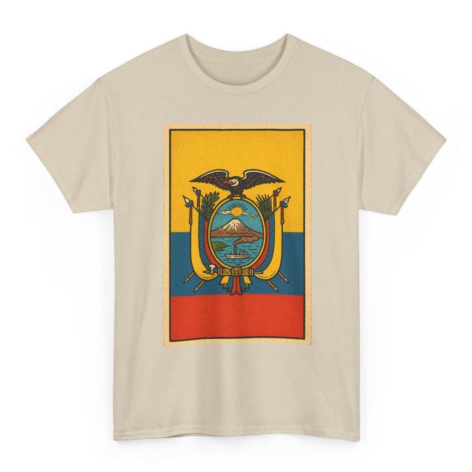 Ecuador Flag T-Shirt | Retro Ecuadorian Pride Tee | South America Heritage Shirt S