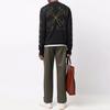 Off-White Arrow Diag Outline Knit Crewneck Black/Green Men Tops OMHE087F21KNI0011055