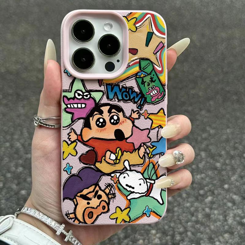 Crayon Shin Shirt Doodle Suitable for Apple 15 Promax Mobile Phone Case IPhone 14 New 13 Protective Case 12 Women's Model