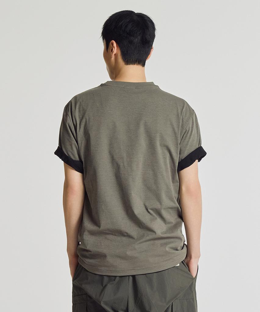 Nyuballanseu Nbneg31633 / Uni Frozen Essential Small Logo Short Sleeve T-Shirt (Khaki)