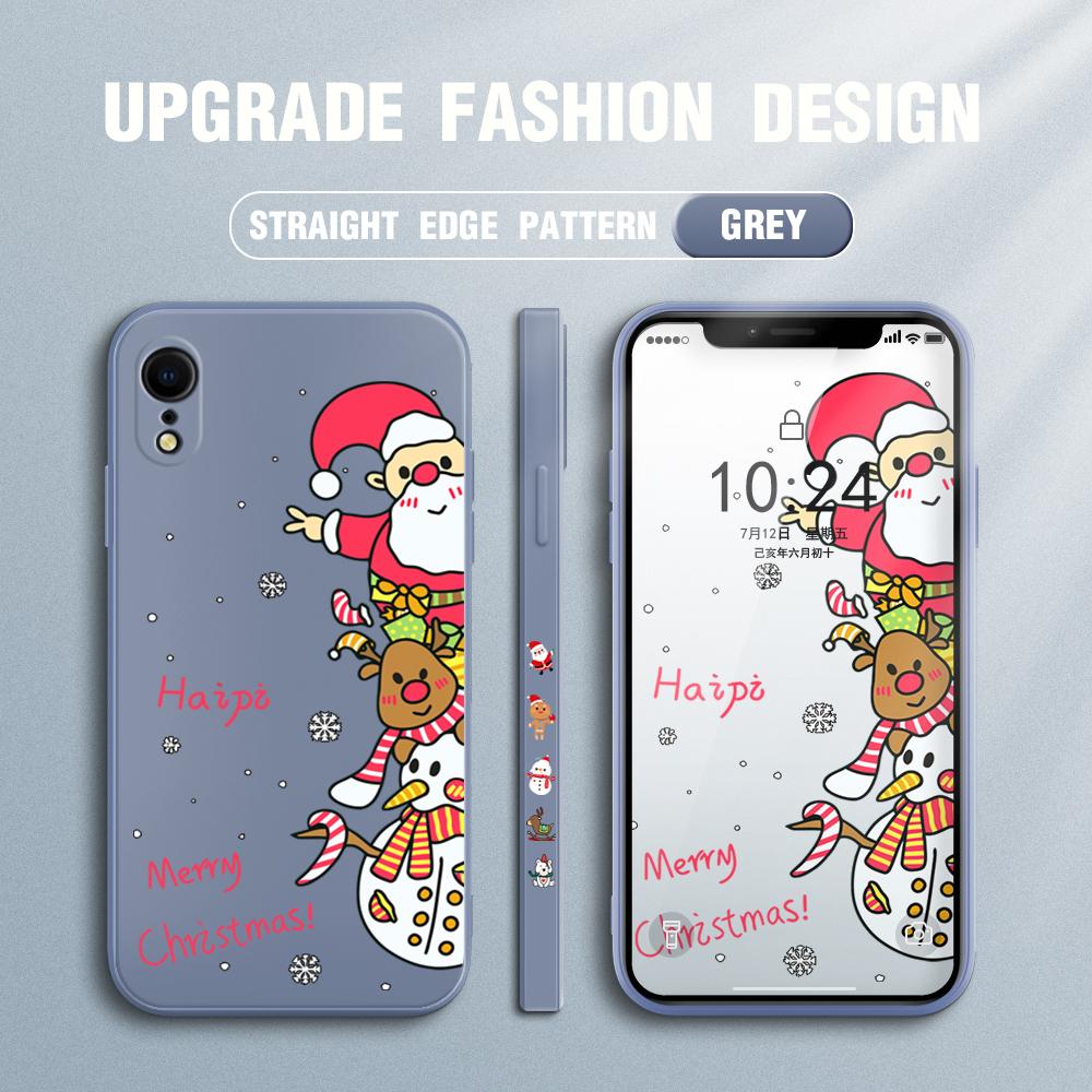 Kreslené vánoční vánoční pouzdro na telefon Redmi Xiaomi POCO Note 10 Pro 9 9A 9T 10C 8 7 11 Lite 5G X3 M3 Square Edge Soft Full Camera Protect Cover Case