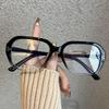 3Pcs Retro Oval Big Frame Glasses Women'S Anti Blue Light Glasses Fashion Style Leopard Print Eyeglasses Frame