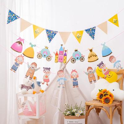 Baby Geburtstag Cartoon Banner Dekoration Wimpel