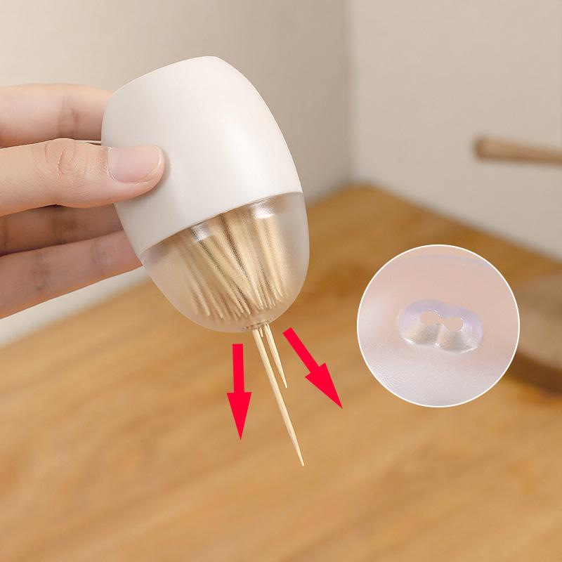 Egg Magnet Toothpick Box Kitchen Restaurant Toothpick Storage Container Nordic Portable Toothpick Jar Refrigerator Sticker Decor