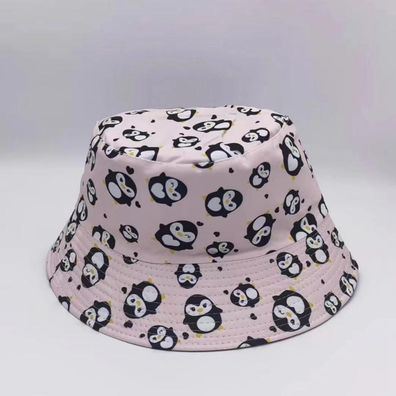 Sommer Sonnenhut Beidseitig tragbar Tierdruck Fischerhut für Männer Frauen Baumwolle Bob Panama Mädchen Strand Reise Outdoor Fischerhut