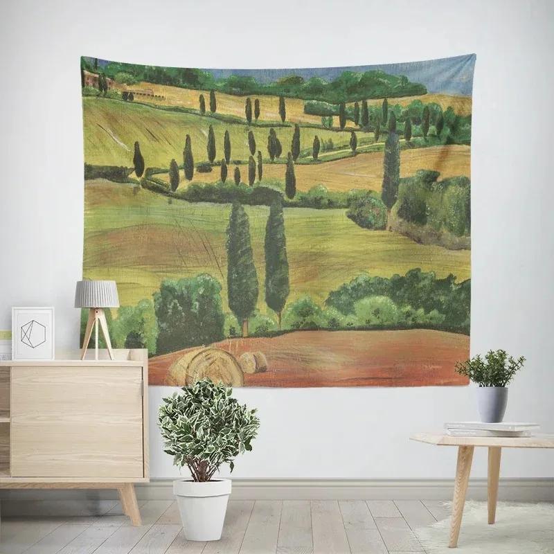 

Гобелен для гостиной в офисе, ретро-ностальгический уличный гобелен, настенное украшение для дома 100x75cm