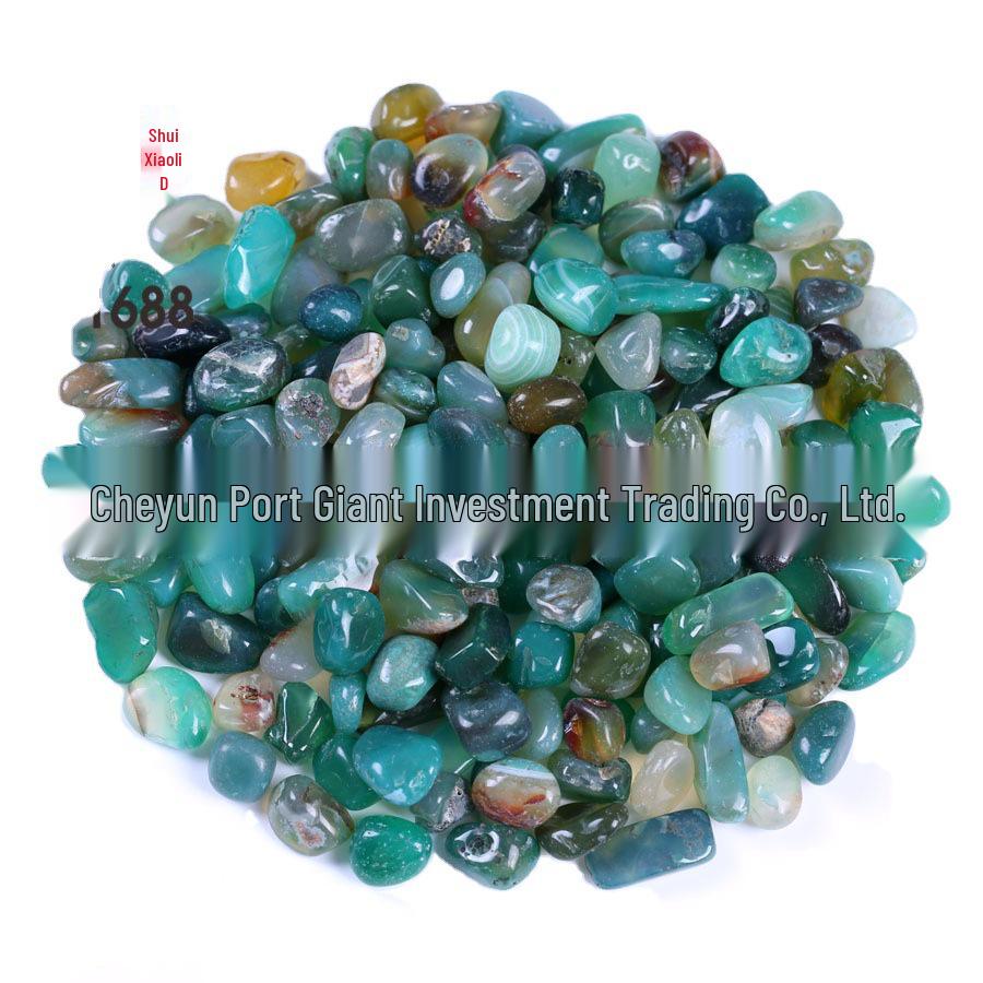 Green Agate Gravel Ornaments - Yuhua Stone Bonsai, Children's Treasure Digging Science Popularization, Tourist Stall Decoration