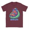 Funny Capybara Bruh Video Games Lovers T Shirts for Men Pure Cotton Novelty TShirts O Neck  Tee Shirt Short Sleeve Clothing