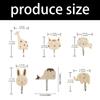 Kids Room Wood Animal Hook Decorative Wall Mount Hangers for Clothing Hats School Bags