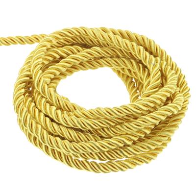 Uxcell 11 Yard 3mm Gedrehter Kordelbesatz 3-facher Garn Geflochtenes Seil Glänzender Faden Schnur für Bastelgeschenktüte Vorhang Weihnachtsdekoration