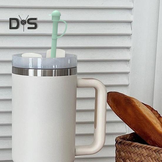 Set de paie din silicon pentru 1/6 buc. Paie reutilizabile cu huse de 30/40 oz Paie de schimb din silicon de calitate alimentară, ușor de curățat, pentru călătorii în aer liber