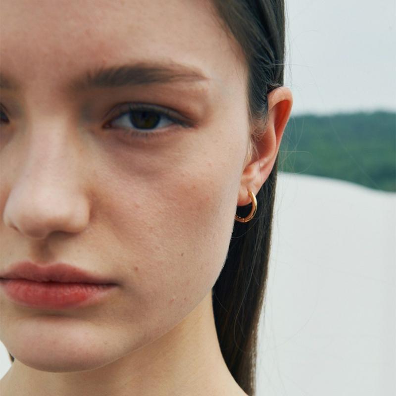 VERTE Basic Earring  Gold Ver.  2 Size    deux.silVer.131