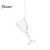 Durable Acrylic Hanging Decors Faux Crystal Christmas Ornaments, Clear Reindeer/Bell/Wreath/Wine Glass Winter Modern Holiday Ornament Collection