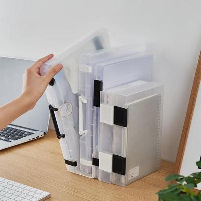 Japanese-Style A5 File Storage Box: Dustproof Organizer for A4 Documents, Office Supplies, Bills & Puzzles