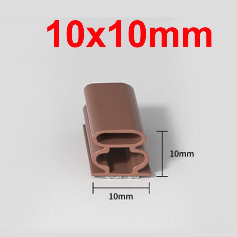 

6 м/рулон самоклеящаяся силиконовая резиновая уплотнительная лента звукоизоляционная дверная лента герметизированный слот для защитных дверей окон коричневый 1Roll(6M)