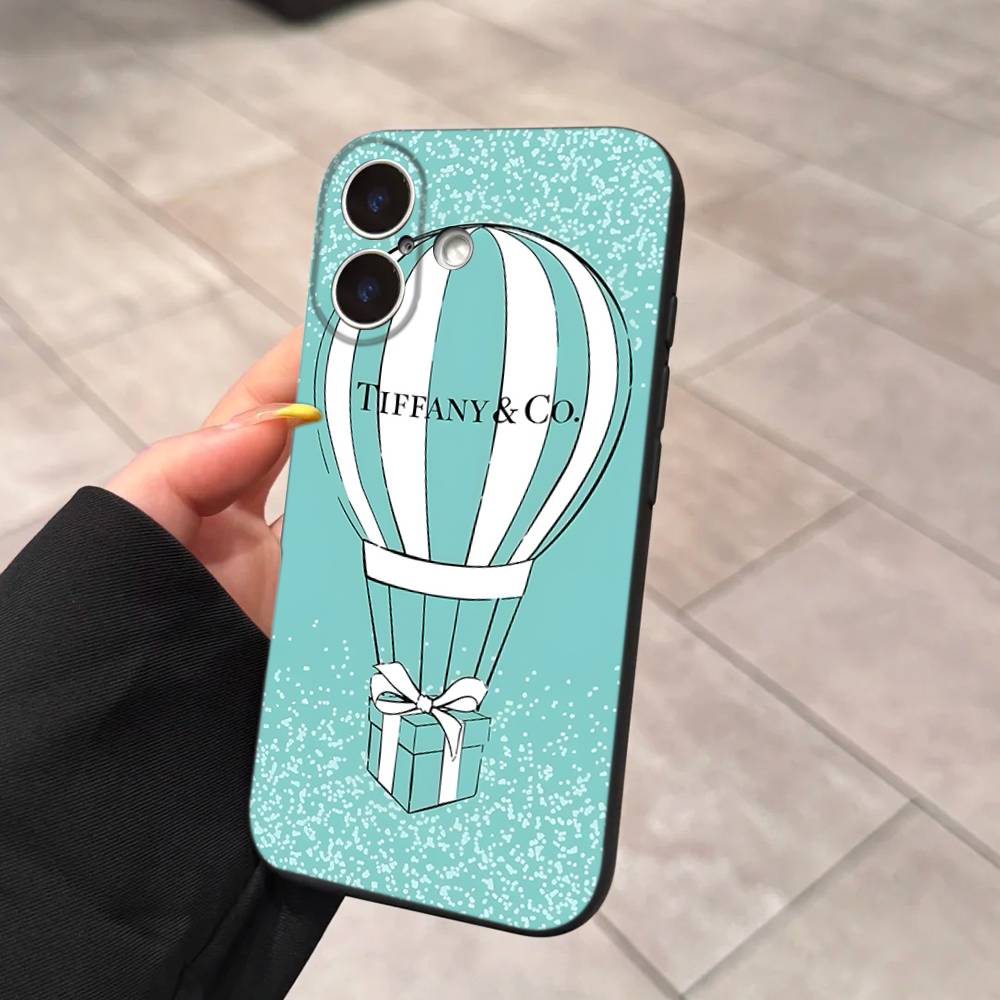 

T-tiffanyS Logo Phone Case For IPhone 17 16 14 15 13 12 11 Pro Max Plus Silicone Soft Cover iPhone 17 Pro