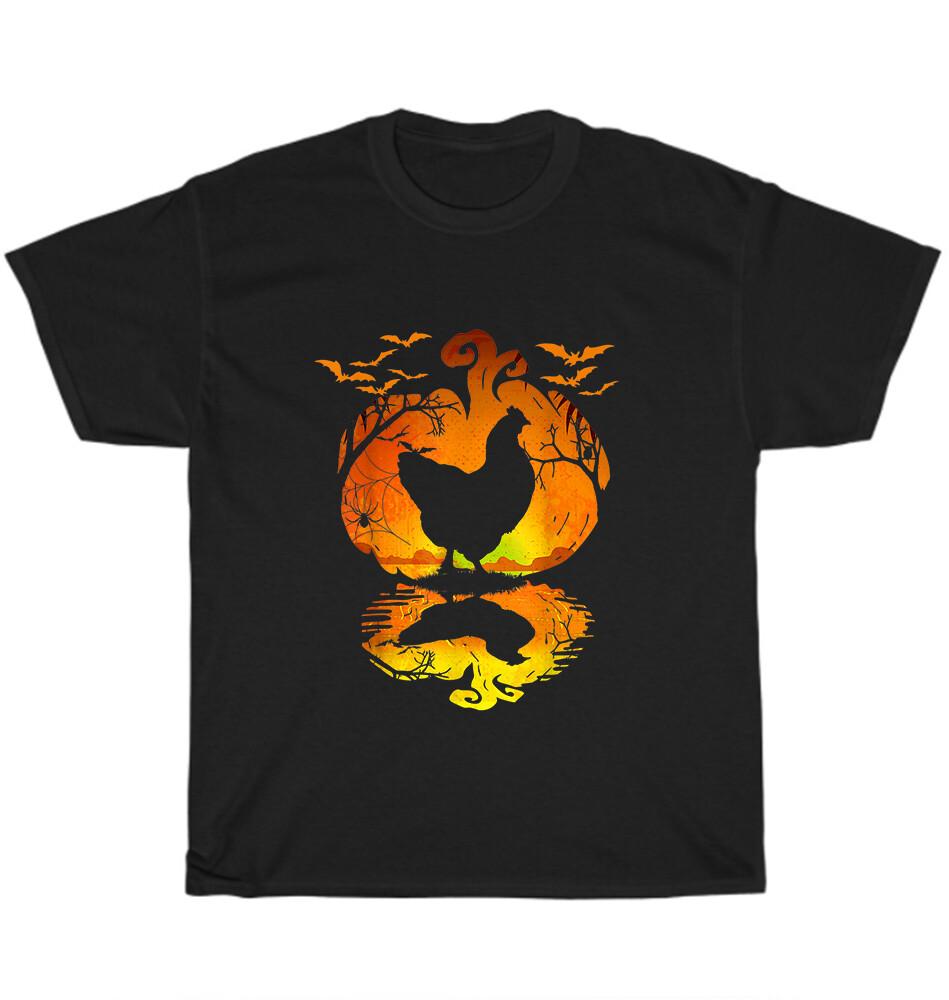 

Chicken Halloween Costume Pumpkin Chicken Lovers Fall Season T-Shirt Unisex Gift 3XL